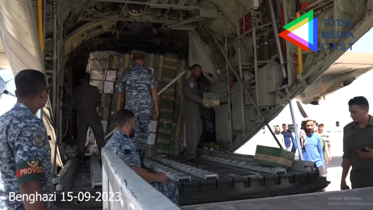 “The Total Media team is following the arrival of aid to the devastated city of Derna.”