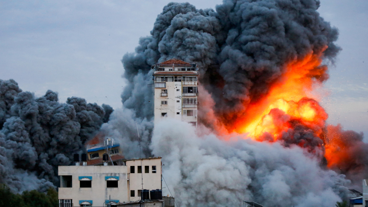 “The death toll of Palestinians has risen to 1,055 due to Israeli airstrikes on Gaza.”